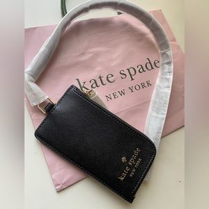 Kate spade leather lanyard new